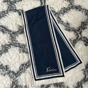 Vintage Karin Navy and White Scarf